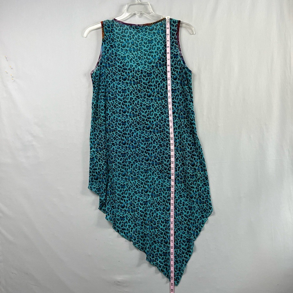Dor Dor Tunic Tank Top Womens M Multicolor High Low Snake Leopard Boho - Picture 5 of 10